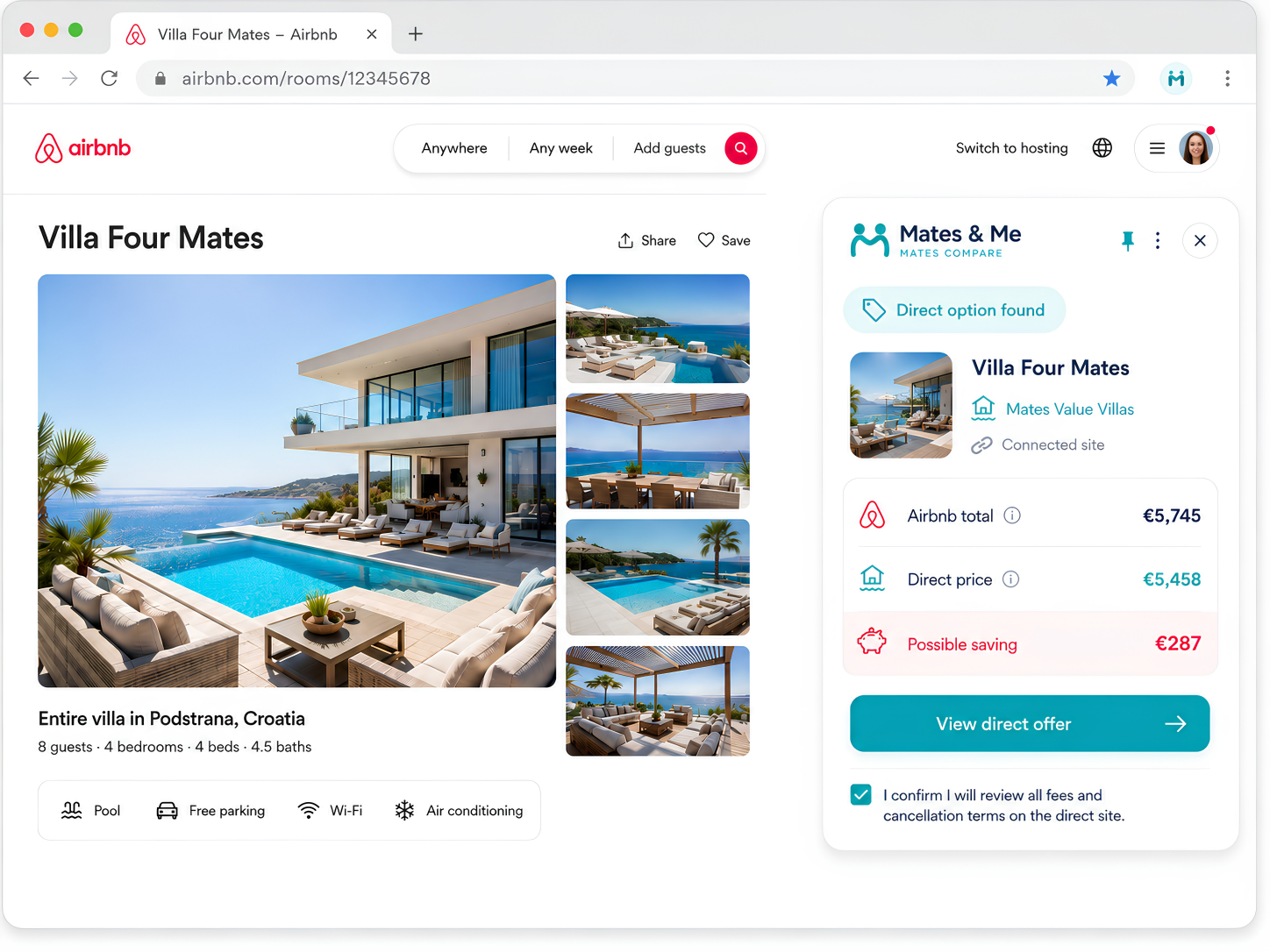 Mates & Me comparison extension preview